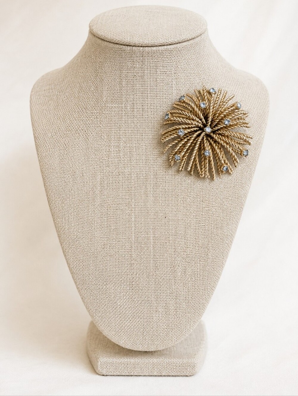 Vintage Bergere Starburst Brooch Mid Century 50s/60s Sputnik Rhinestone Pin